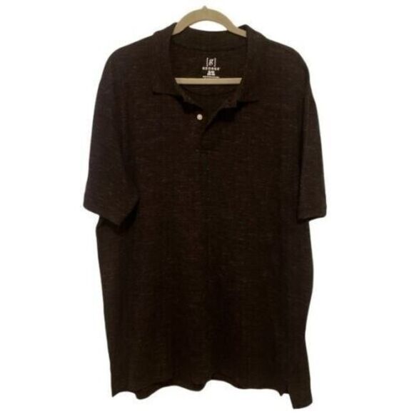 George Mens Sz XL Black  Solid Short Sleeve Polo Shirt - Picture 8 of 9